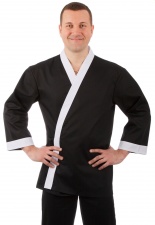 Куртка сушиста черная с отделкой белого цвета 